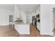Modern kitchen with island and stainless steel appliances at 105 Dartmouth Rd, Venice, FL 34293