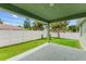 Covered patio with a view of the backyard at 105 Dartmouth Rd, Venice, FL 34293