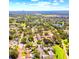 Aerial view of a residential area featuring houses, roads, and green spaces at 6220 5Th S Ave, St Petersburg, FL 33707