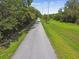 Paved road with lush green landscaping on either side at 6220 5Th S Ave, St Petersburg, FL 33707