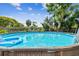 Above ground pool with inflatable raft, ready for summer fun at 6220 5Th S Ave, St Petersburg, FL 33707