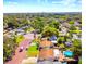 Aerial view of residential neighborhood showcasing various houses and a pool at 6220 5Th S Ave, St Petersburg, FL 33707