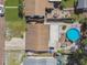 Aerial view showing home with pool, deck, and large backyard at 6220 5Th S Ave, St Petersburg, FL 33707