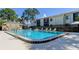 Community swimming pool with lounge chairs for relaxing by the water at 106 Pine Ct # 106, Oldsmar, FL 34677