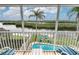 Enjoy waterfront views from this screened balcony at 5920 Seaside Dr, New Port Richey, FL 34652