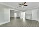 Open living area with hardwood floors and high ceilings at 907 E North Bay St, Tampa, FL 33603