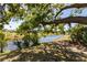 Scenic view of a canal or waterway, framed by lush trees and greenery, enhancing the property's natural beauty at 181 Sportsman Rd, Rotonda West, FL 33947