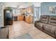 The kitchen is open to the living room and is equipped with stainless steel appliances and ample counter space at 7226 13Th N St, St Petersburg, FL 33702