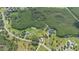 Scenic aerial view showcasing multiple properties, ponds, and mature trees at 11933 Pasco Trails Blvd, Spring Hill, FL 34610