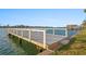 Dock with views of waterfront homes and clear water, perfect for relaxing at 770 Island Way # N302, Clearwater, FL 33767