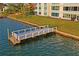 Close-up of a private dock offering direct access to the water and outdoor enjoyment at 770 Island Way # N302, Clearwater, FL 33767