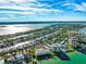 Wide aerial view of waterfront community at 770 Island Way # N302, Clearwater, FL 33767