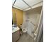 Clean bathroom with walk-in shower, toilet and vanity at 11935 Bayonet Ln # 0, New Port Richey, FL 34654