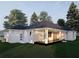 Back view of a single-story house with covered patio at 4101 Valley Brook Ct, Spring Hill, FL 34606