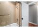 Bathroom with tub and shower, and modern fixtures at 3154 Brigantine Ct, New Port Richey, FL 34652