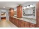 Spa-like bathroom featuring a large soaking tub and walk-in shower at 3154 Brigantine Ct, New Port Richey, FL 34652