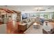 Spacious living room with hardwood floors and water views at 3154 Brigantine Ct, New Port Richey, FL 34652