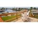 Deck overlooking the canal with seating for two at 3154 Brigantine Ct, New Port Richey, FL 34652