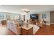 Relaxing living room with hardwood floors and water views at 3154 Brigantine Ct, New Port Richey, FL 34652