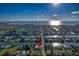 Wide aerial view showing home's location on canal, near the ocean at 4040 Hermosa Blvd, Hernando Beach, FL 34607