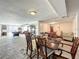 Spacious basement with dining area and game table at 4040 Hermosa Blvd, Hernando Beach, FL 34607