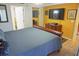 Large bedroom with a king-size sleigh bed and a large TV at 2077 Wetland Pt # 1202, Lutz, FL 33558