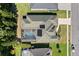 House and pool view from above at 5378 Legend Hills Ln, Spring Hill, FL 34609