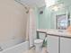 Small bathroom with a shower/tub combo and a vanity at 5537 Sea Forest Dr # 307, New Port Richey, FL 34652