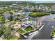 Aerial view of community clubhouse and marina at 5537 Sea Forest Dr # 307, New Port Richey, FL 34652