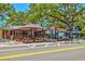 Outdoor seating area at a casual waterfront restaurant at 329 Sunset Way, Palm Harbor, FL 34683