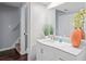Bathroom with white vanity, marble countertop, and modern fixtures at 2511 Dolly Bay Dr # 308, Palm Harbor, FL 34684