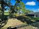 Large backyard with chain link fence and trees at 2013 Finland Dr, Spring Hill, FL 34609