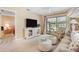 Spacious living room with access to bedroom and screened porch at 13002 Wedgewood Way # D, Hudson, FL 34667