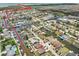 Aerial view showing home location and canal access at 7332 Islander Ln, Hudson, FL 34667