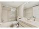 Bathroom with a shower/tub combo and updated vanity at 4550 Bay Blvd # 1224, Port Richey, FL 34668