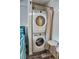 Stackable washer and dryer in a convenient laundry closet at 1955 Abrico Dr # G7, Lutz, FL 33558
