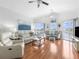 Bright and airy living room with hardwood floors and water views at 3560 Gulf Coast Dr, Hernando Beach, FL 34607
