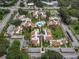 Aerial view of community with pool and ample parking at 2207 Belleair Rd # A32, Clearwater, FL 33764