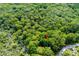 Aerial view of a wooded lot with a marked location at 7413 Gettysburg Dr, Weeki Wachee, FL 34607