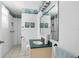 Small bathroom with green vanity and fish decor at 6412 Yvette Dr, Hudson, FL 34667