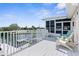 Spacious deck overlooking the canal with seating and views at 6412 Yvette Dr, Hudson, FL 34667