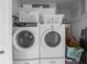 Convenient laundry room with washer, dryer, and ample storage at 6412 Yvette Dr, Hudson, FL 34667