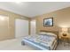 Bright bedroom with wood bed frame and large closet at 2260 Costa Rican Dr # 24, Clearwater, FL 33763