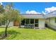 Private backyard with lush grass and a view of neighboring homes at 11937 Bayonet Ln, New Port Richey, FL 34654