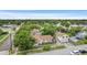 An aerial view of a cozy home surrounded by lush greenery, situated in a tranquil neighborhood setting at 1501 28Th N Ave, St Petersburg, FL 33704