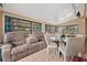 Sunroom with a glass top dining table and comfortable seating at 1501 28Th N Ave, St Petersburg, FL 33704