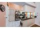 Kitchen boasts stainless steel appliances and a breakfast bar at 9727 Oakwood Hills Ct, New Port Richey, FL 34655