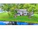 Aerial view of a home near a canal at 11836 Carissa Ln # B, New Port Richey, FL 34654