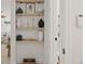 Stylish shelving unit with decorative items at 1108 66Th Nw St, Bradenton, FL 34209