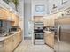 Well-equipped kitchen featuring ample cabinetry and stainless steel appliances at 1096 Florian Way, Spring Hill, FL 34609